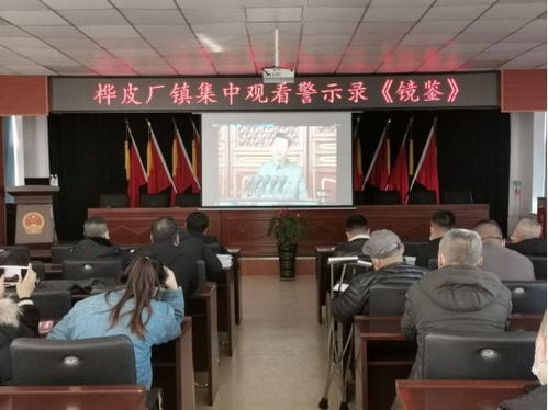 桦皮厂镇 观看警示教育片 强化党风廉政教育建设